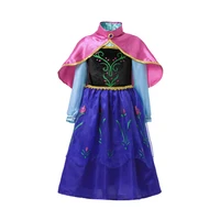 Summer Fancy Queen Elsa Anna Costume Girls Princess Dress Toddler Halloween Cosplay Party Vesidos For 2-10 Years 6