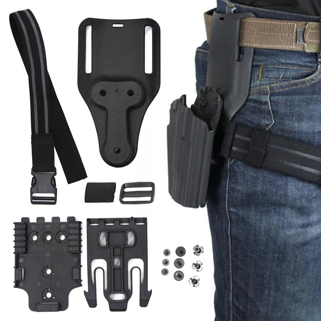  Tactical Quick Locking System Kit, Belt Loop QLS 22 19 Adapter  Base Quick Release Buckle Drop Leg Belt Gun Holster Paddle Adpater : Sports  & Outdoors