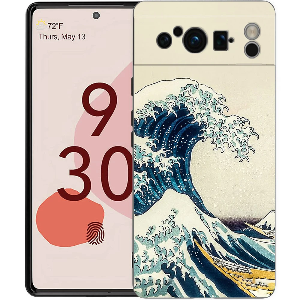 KANSi Cover per Google Pixel 7, Vetro Temperato [2 Pack] Custodie Silicone TPU 360° Rotante Anello Magnetica Anello Ring Supporto Bumper - Nero