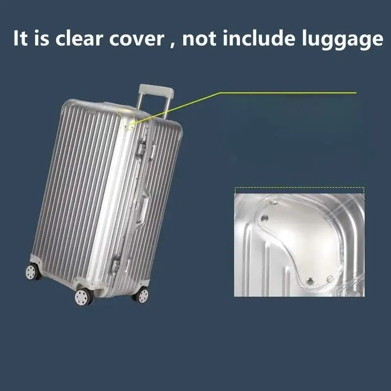 Clear Cover for Rimowa Original Trunk Plus with Zipper Suitcase protector Transparent Case Thicken PVC Not Include Luggage
