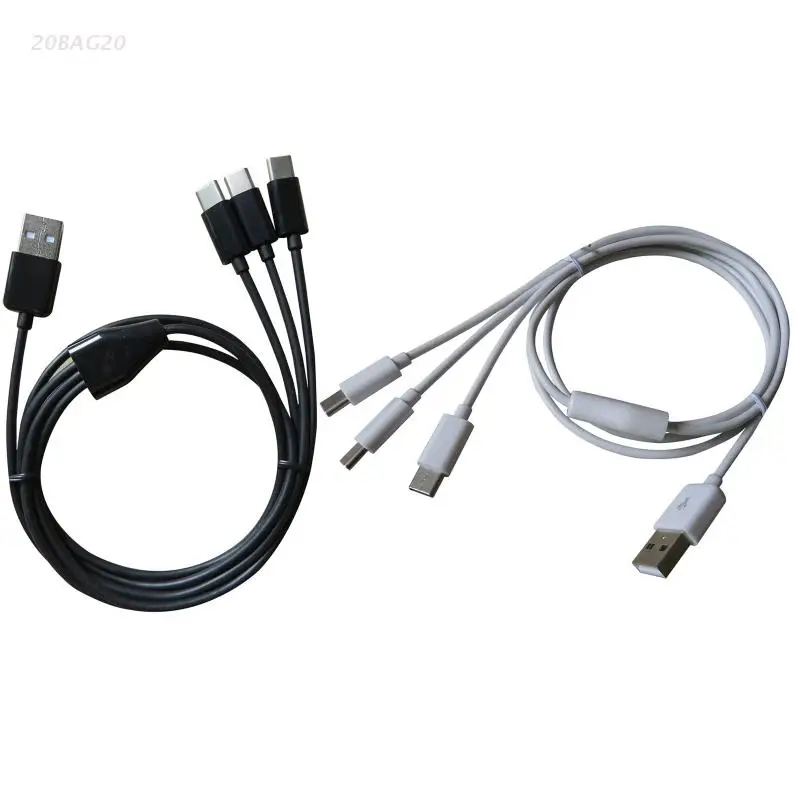 MultiUSBCSplitterCable3in1ChargingCordwith3TypeCMale