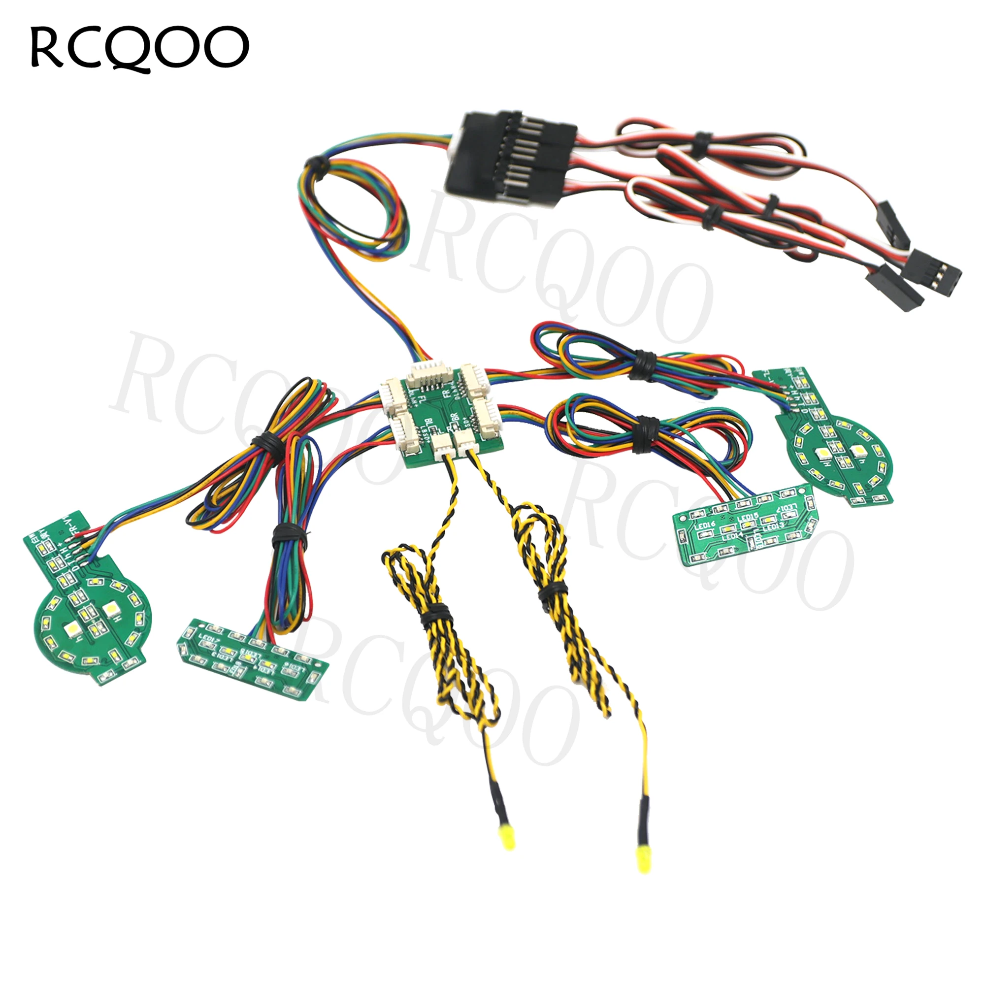 

LED Light Kit Light System Steering Reverse Signals Brake Lights Headlights Lamp Group for 1/10 RC Crawler