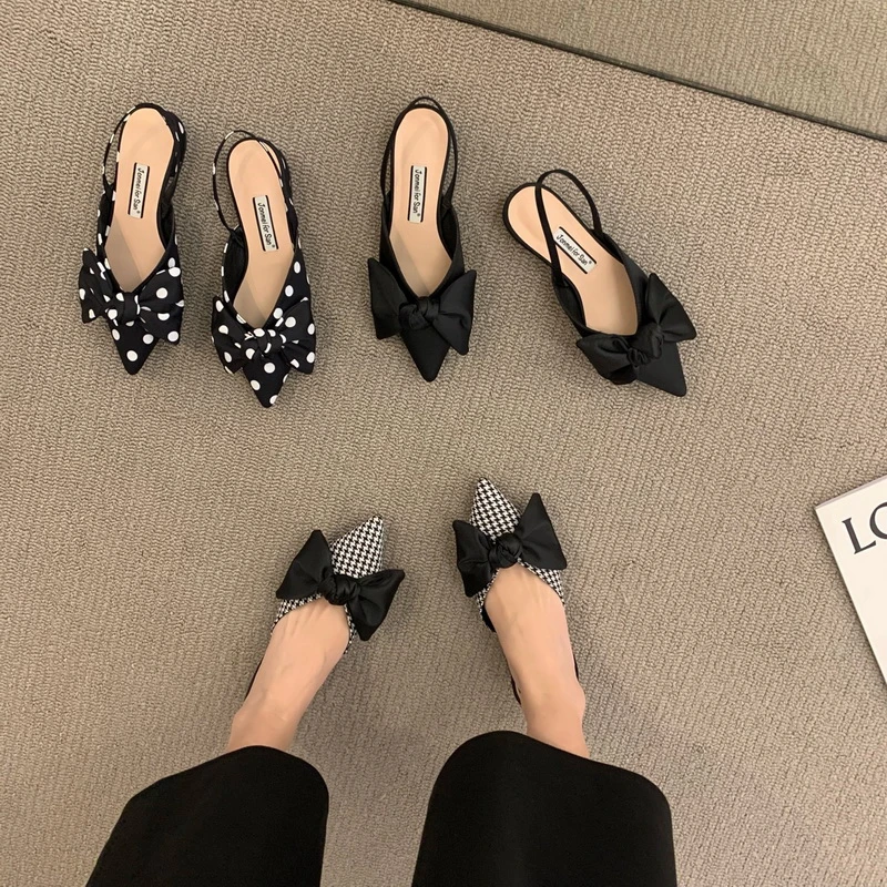Sandalias De tacón bajo para Mujer, zapatos elegantes con tiras puntiagudas, a la moda, para fiesta, 2022| | - AliExpress