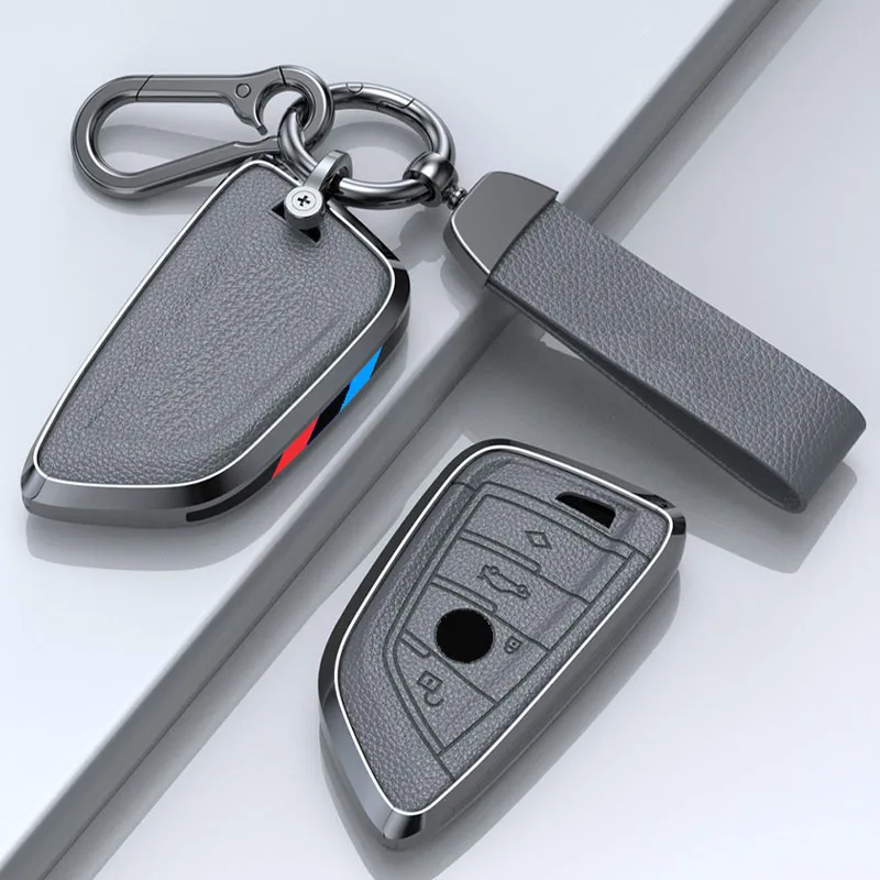 

Zinc Alloy Cowhide Car Key Case Fob For BMW 1 2 3 4 5 6 7 Series X1 X3 X4 X5 X6 X7 F10 F20 F30 G20 G30 G01 F15 F16 G02 G05 F34