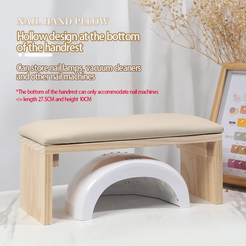 ANGNYA High Quality Solid Wood Nail Art Hand Pillow Manicure Table Hand Cushion Pillow Holder Arm Rests Support Nail Art Stand