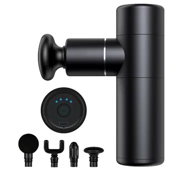Mini Fascia Massage Gun – High-Frequency Quiet Percussion Muscle Relaxation & Therapy Device (Black) 1