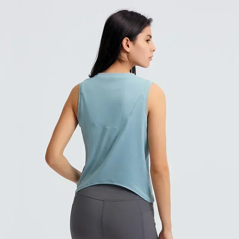 

Lemon Women Sports Yoga Tank Top Gym Fitness Breathable Workout Vest Crop T-shirt West Sleeveless Shirts Tops Womens Clothing