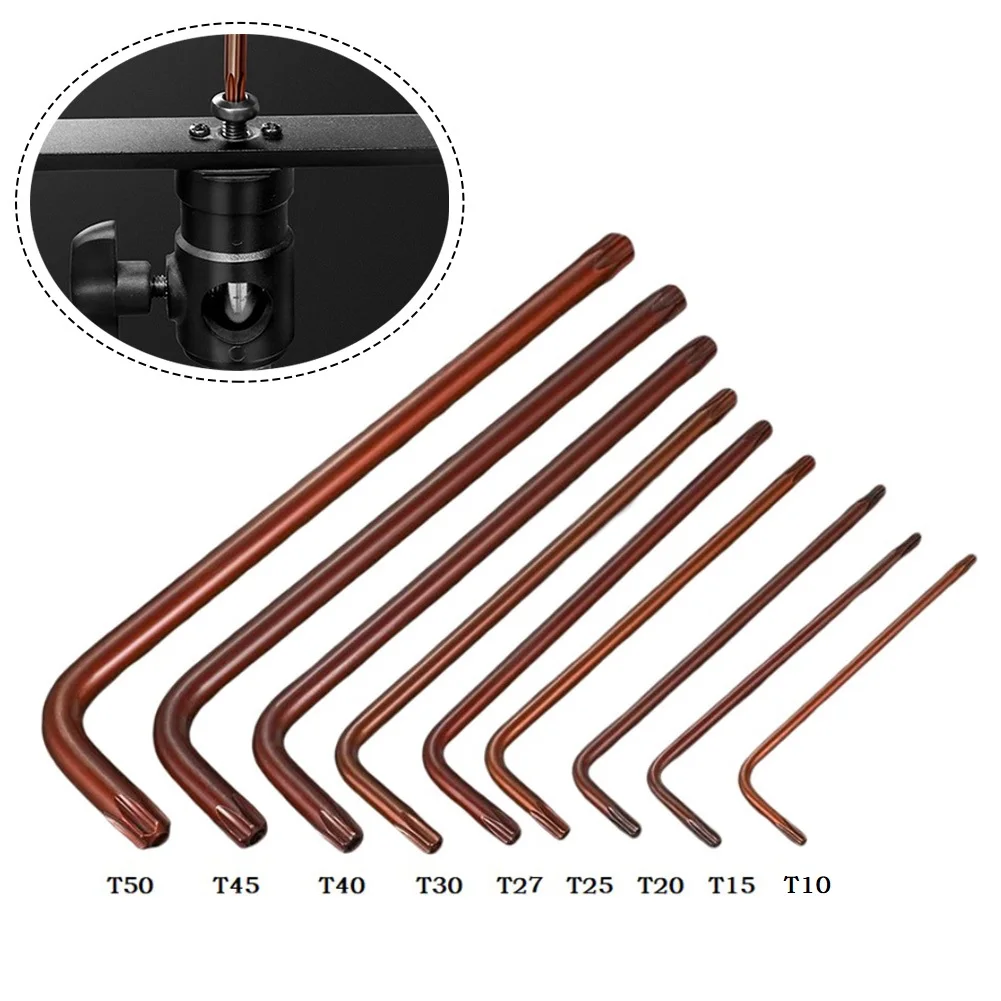 

2pcs Double End L Type Screwdriver Hex Wrench Set Torx Star Head Spanner Key Hand Tools T10 T15 T20 T25 T27 T30 T40 T45 T50