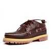 Genuine Leather Men's Casual Shoes Fashion Boat Shoes England Platform Luxury Lace up Male Loafers Driving Shoes46 Low Heel