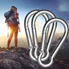100-1Pcs Mini Carabiner Keychain Alluminum Alloy D-ring Buckle Spring Carabiner Snap Hook Clip Keychains Outdoor Camping Tool 2