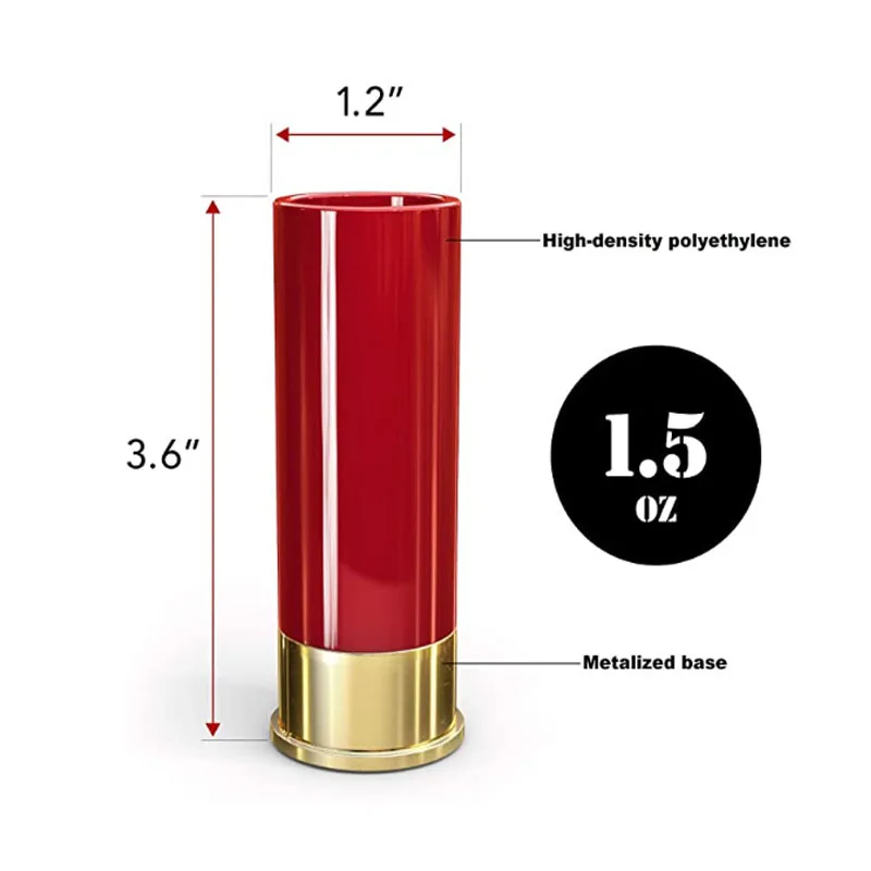 4 pz/set 12 Gauge Shell Fucile Shot Bicchieri Cartuccia Custodia Bere Tazza per la Caccia Tiro Festa del Papà Papà Regalo Della Novà  15