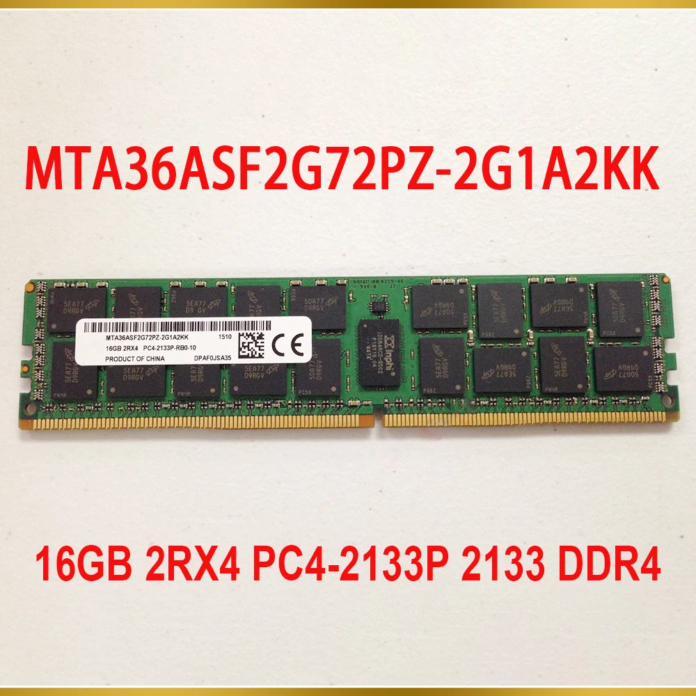 1PCS For MT RAM 16G 16GB 2RX4 PC4 2133P 2133 DDR4 Memory MTA36ASF2G72PZ 2G1A2KK