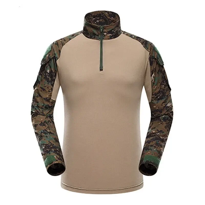 Tactical Hiking Shirt Hunting Uniform Treming Clothing Tatico Tops Climbing Multicam Camouflage Camping Fishing Clothes Mens sport t shirt long sleeve t shirt