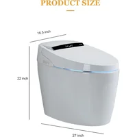 Smart Toilets with Heated Bidet Seat, with Automatic Flush and Foot Feel Flush, Portable Bidet Toilet with Dryer and Warm Water 2