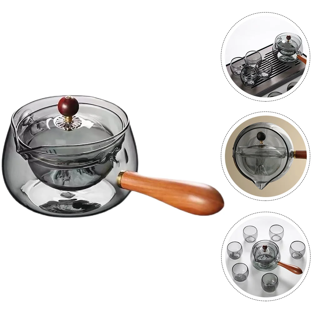 

360 Degree Side Handle Pot Water Kettle Small Tea Heating Household Pots Teapot Teapots Wooden Stainless Make