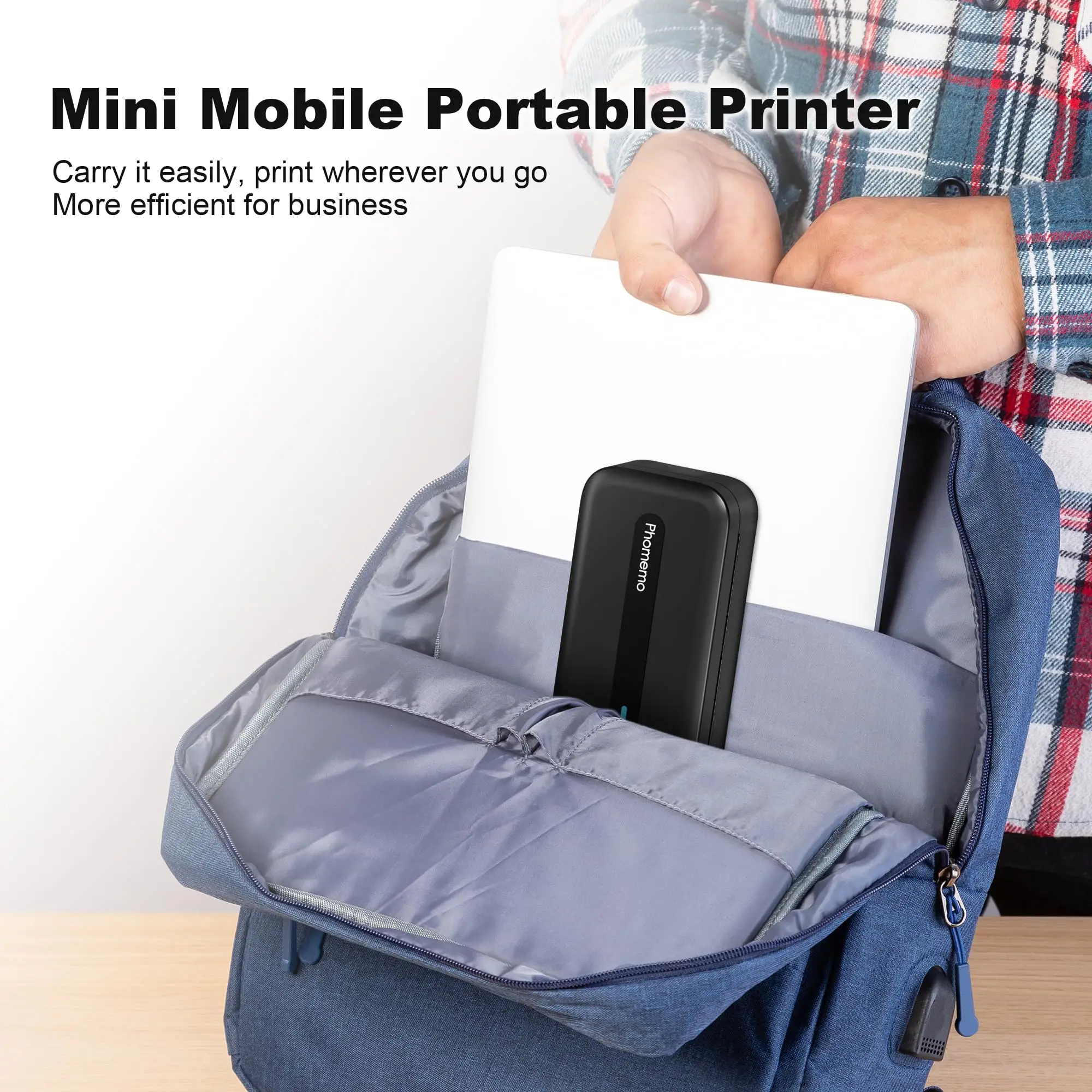 Phomemo M832 Portable Printer Portable Printers Wireless for Travel,Bluetooth Thermal Printer Support 8.5'' x 11'' Thermal Paper - 6