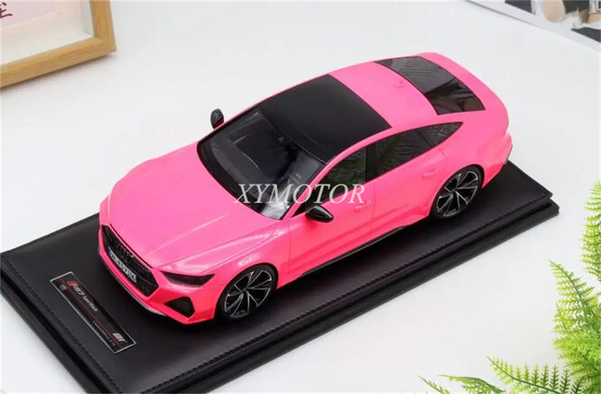 

NEW MotorHelix 1/18 For Audi RS7 2017 Diecast Model Car Hobby Display Gifts Pink/Yellow Collection Ornaments Display Hobby
