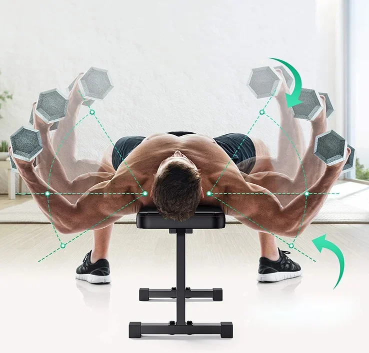 Flat Dumbbell Bench Weight Training Home Gym Equipment Weightlifting Barbell Bed Sit Up Bench For Fitness