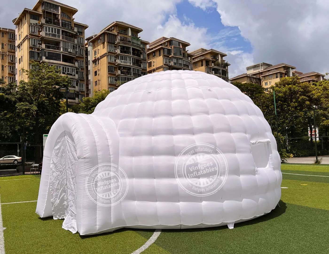 

Портативная надувная купольная палатка Igloo со светодиодной подсветкой, навес для окон Igloo, шатер для детской комнаты, свадьбы, кемпинга