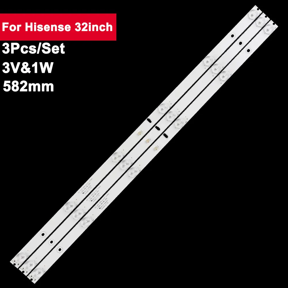 3 Pz/Set 582Mm 32In Striscia Tv Retroilluminata A Led Per Hisense 6Led Lhd32D33 Muslimate Jhd315Gh-E52 Muslimexmuslimah