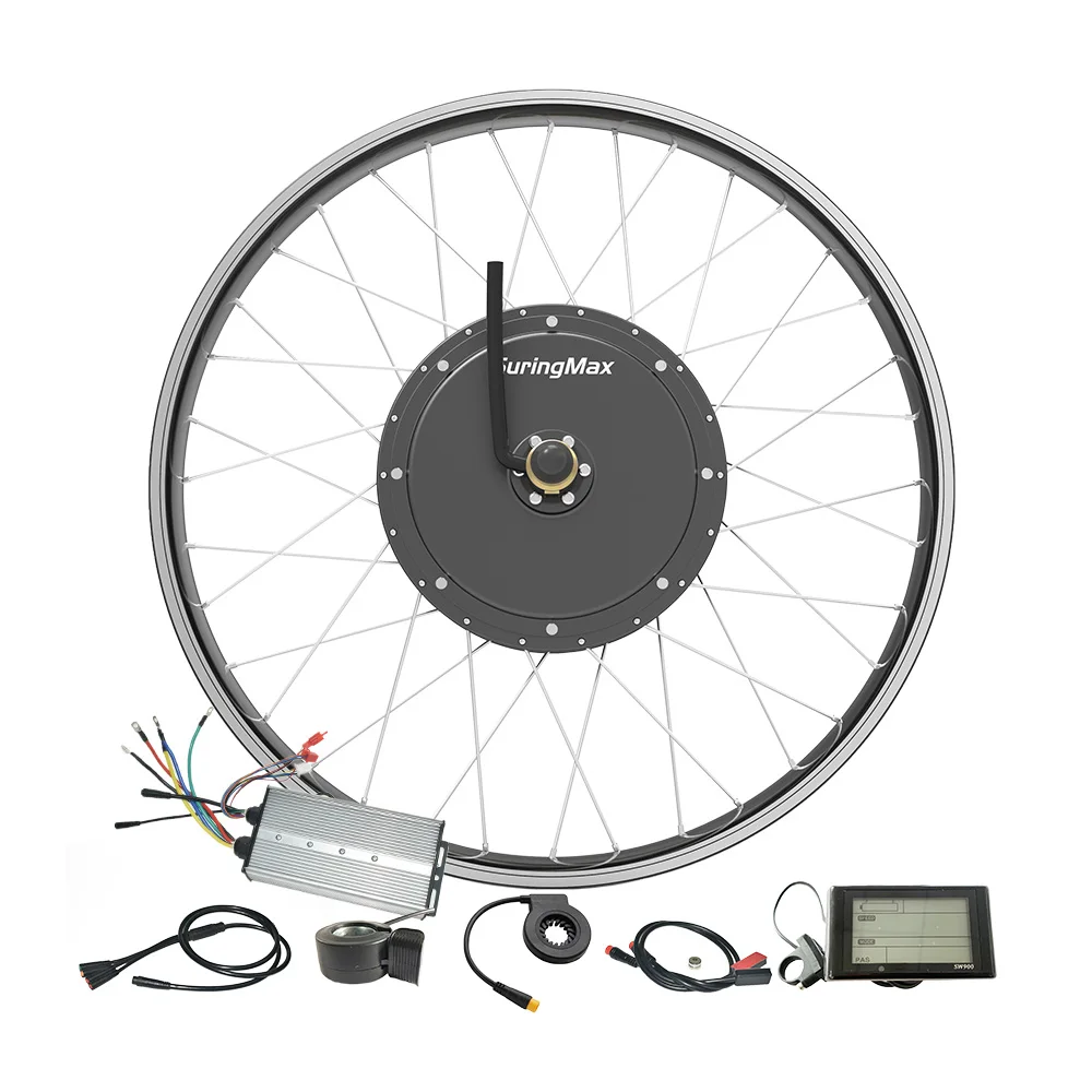 

72v 3000w Electric Motorbike Motor Conversion Kit 135mm Dropout 26 Inch Bicycle Rim Gearless For Mountain Ebike Factory Directly