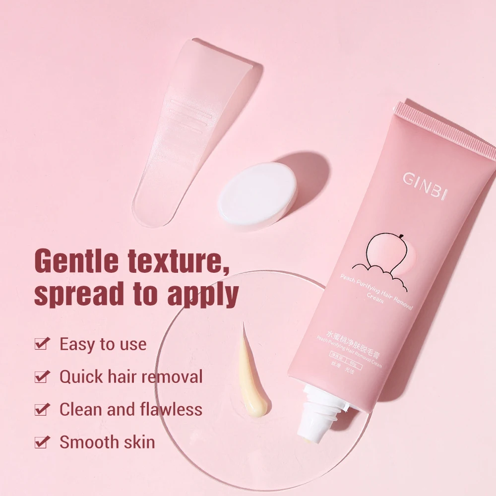 

80g Peach Cleansing Hair Cream Whole Body Gentle Removal Painless Non-irritating Moisturizing Available Smooth Soften Delicate