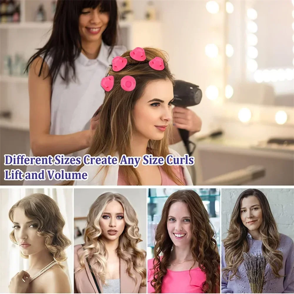 10pcs Heatless Hair Curlers No Heat Hair Rollers Soft Silicone Curls Sleeping Lazy Curling Rods Wave Formers Styling Tools hair styling tool hair curling tools