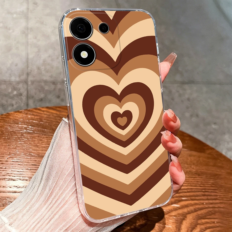 Sweet Lovely Girl Dustproof Transparent Phone Case – Creative Protective Cover