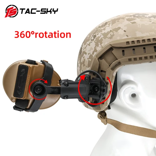 TAC-SKY 새로운 아크 헬멧 레일 어댑터 COMTAC III 전술 헤드셋 PTT 어댑터 u94 ptt 및 전술 헤드셋 교체 헤드 밴드 4