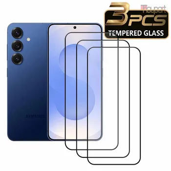 3 Pellicole Protettive per Samsung Galaxy S25 S25 Plus, Vetro Temperato 9H Anti-Graffio, Pellicola Frontale