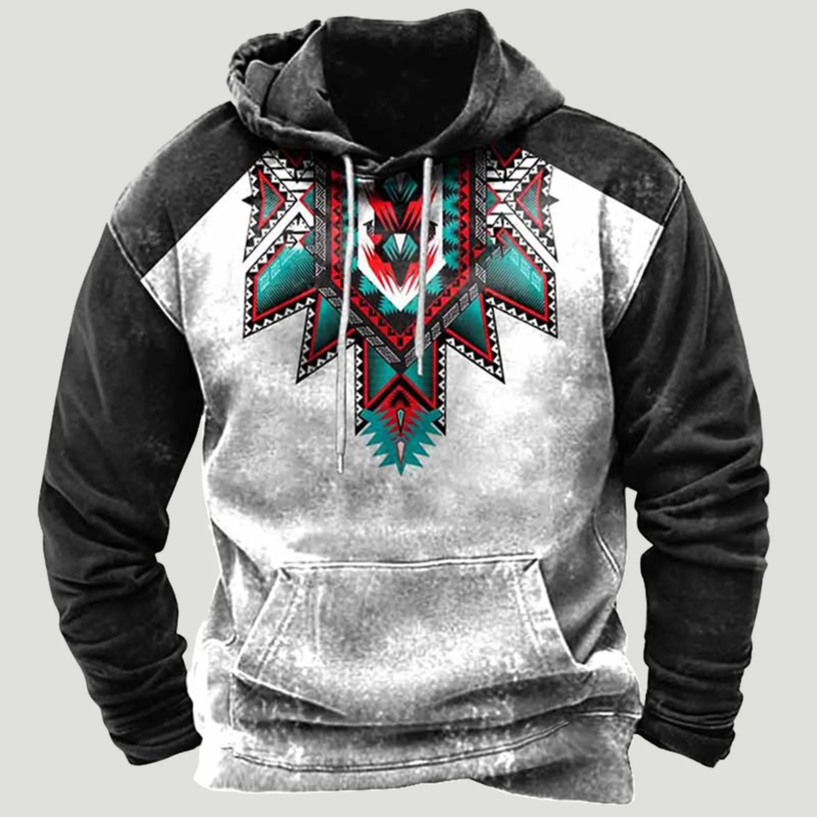 

Indian Ethnic Hooded Sweatshirt Men Long Sleeve Pullover Tops Africa Ethnic Fashion Autumn Clothes Oversized Casual Hoodies Top