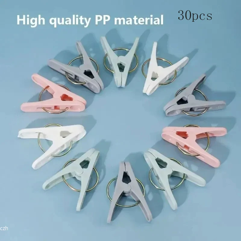 Windproof Clothespins Air Drying Clothes Socks Underwear Fixed Pins Household Small Clips Food Snack Bag Sealing 30pcs windproof clothespins