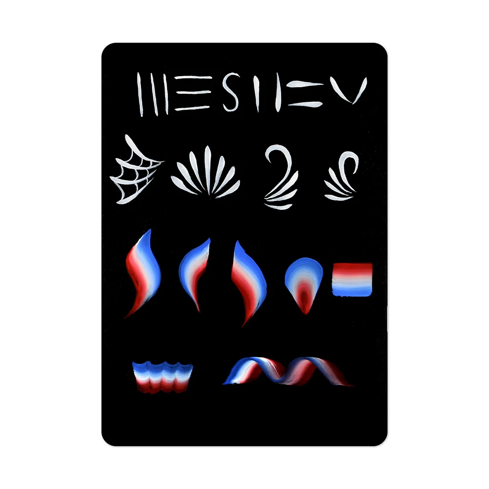 2pcs Painting practice Template Non toxic and washable Reusable Face Paint Exercise board  Body Art Painting Halloween Party 3