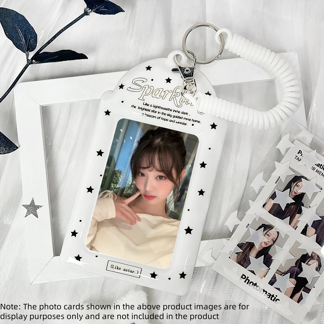 Black and White Star Photo Card Holder, Kpop Simple Style Photo