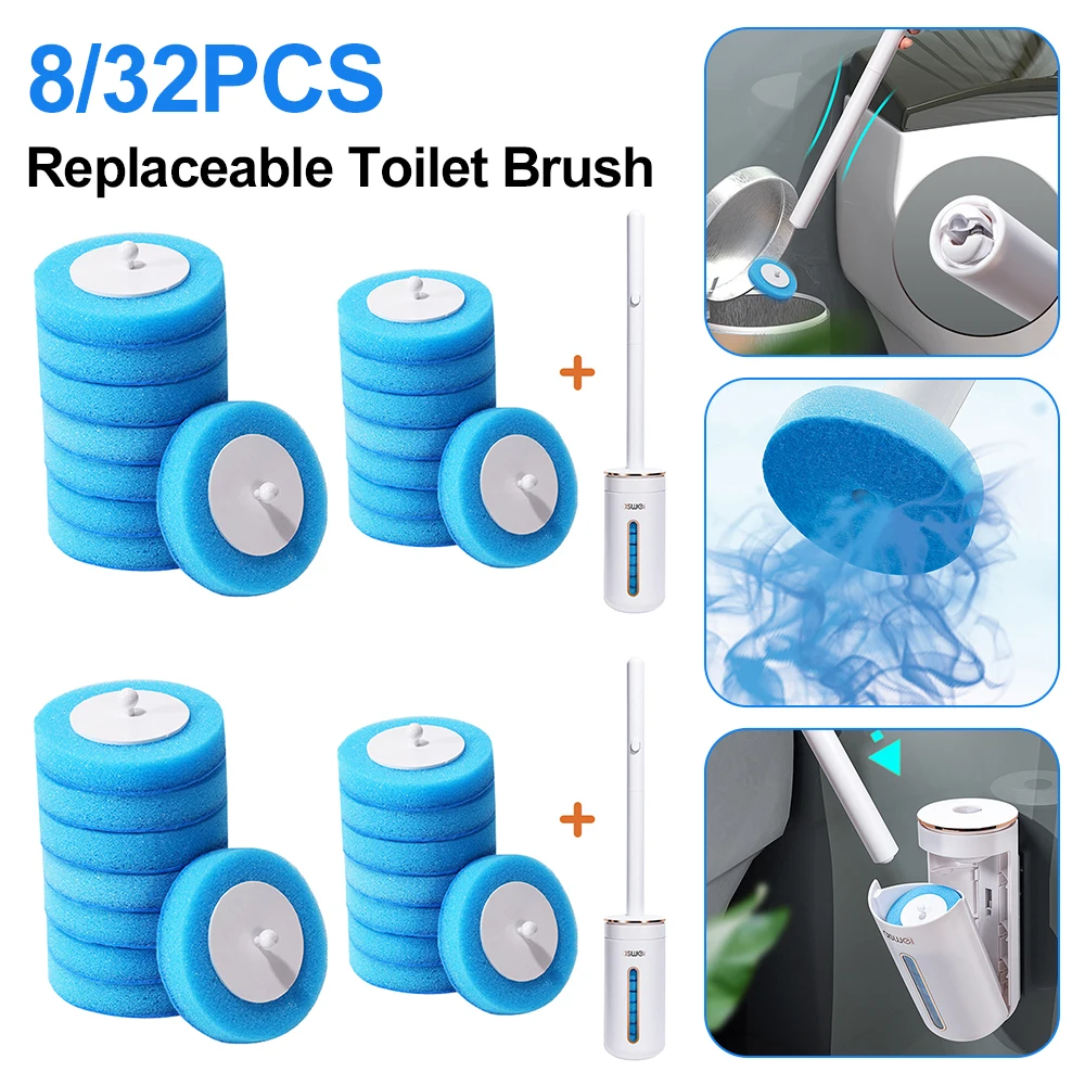 Disposable Aromatherapy Toilet Cleaner Wall-mounted Cleaning Toilet Brush Long Handle Ergonomics Bathroom Cleaning Tools bathroom accessories toilet brush set