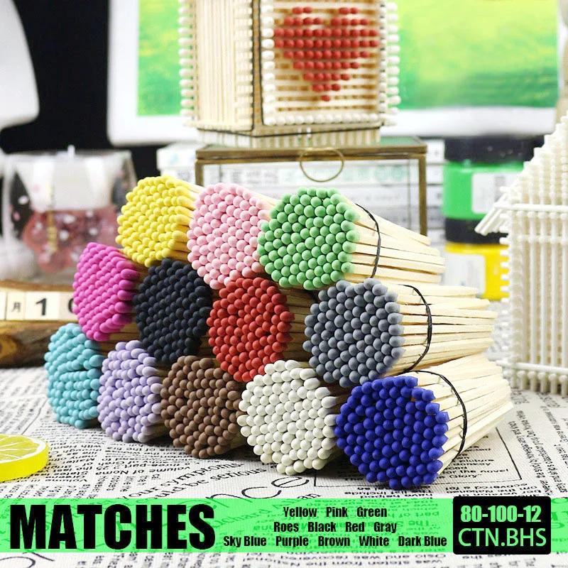 320pcs400pcs500pcsBulkMatchSticksColoredMultiSpecificationPipe