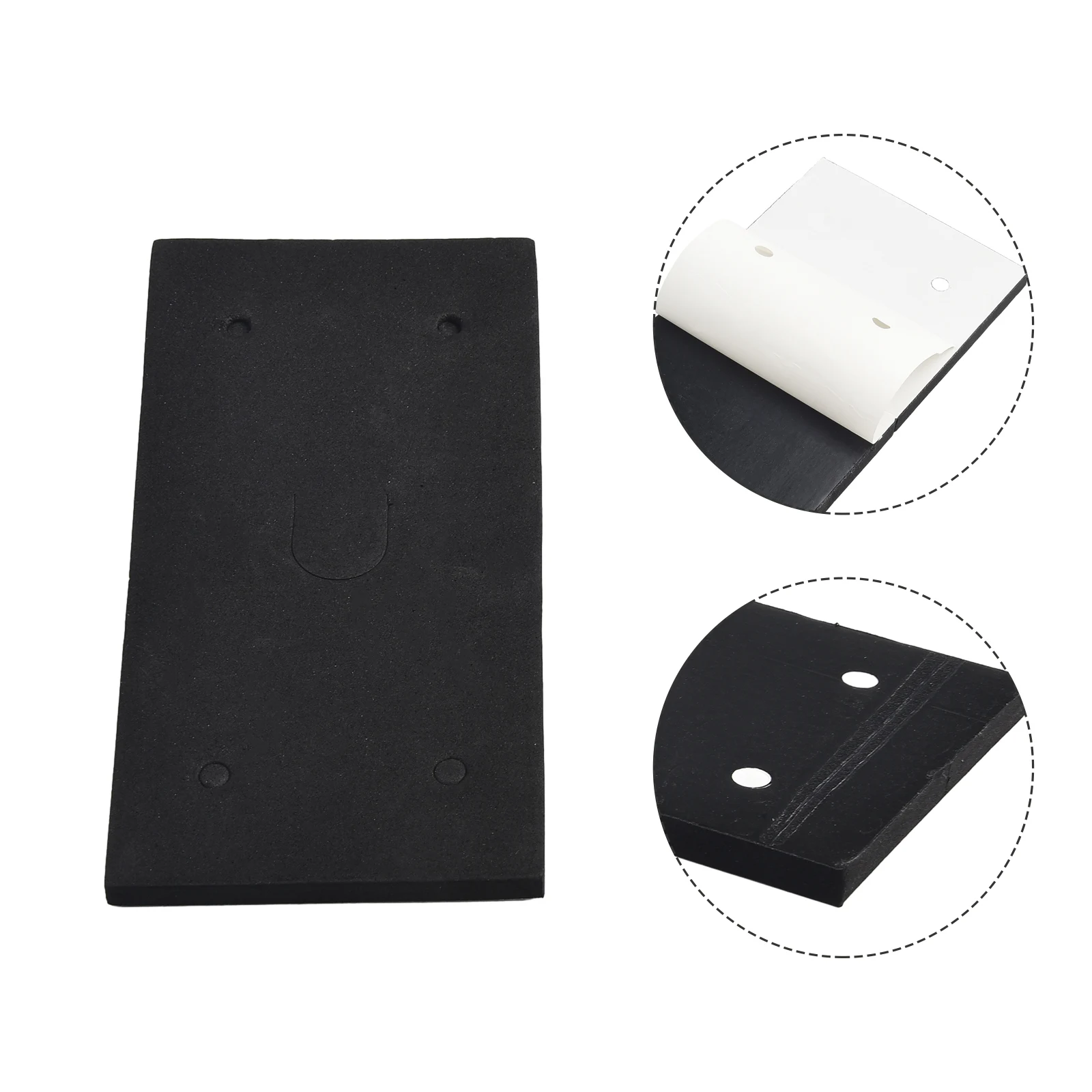 

Foam Sander Back Pads 2 Pcs Black Easy Installation Machine Parts Replacement Sandpaper Sponge Mat Accessories