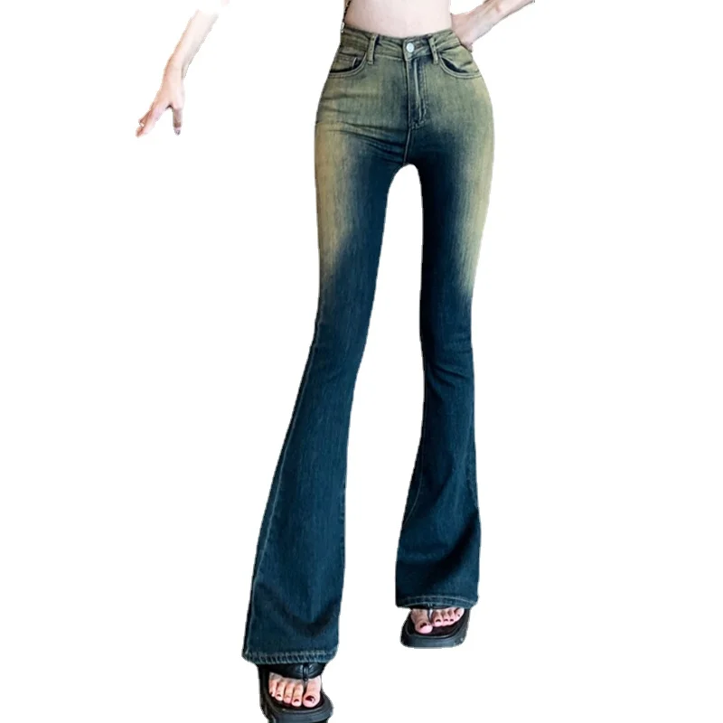 2023-spring-fall-women-bleached-high-waisted-stretchy-high-flare-denim-trousers-summer-woman-slim-jeans-pants