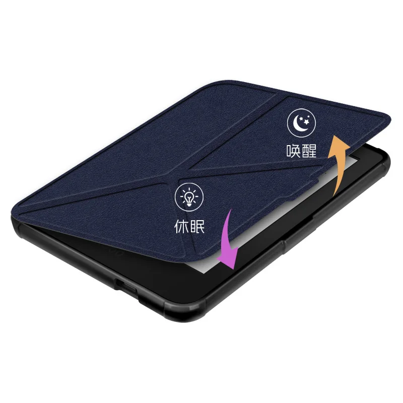 Enhanced Leather Smart Case with Auto Sleep for 6 E-Readers, TPU Back