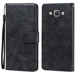 Leather Wallet Flip Phone Case - Universal Design - A5 (A5 2015) A500F (Black)