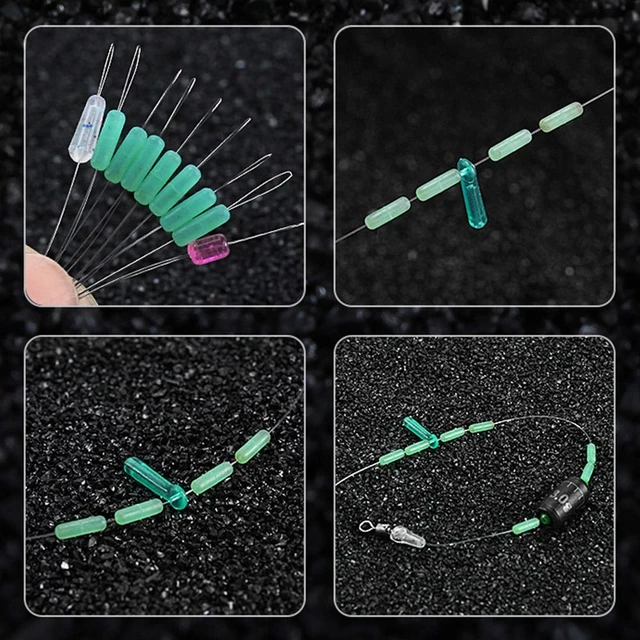 90pcs(10 Groups) Float Fishing Bobber Stopper transparent Line