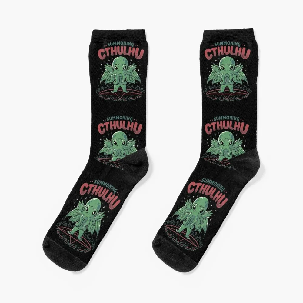 Summoning Cthulhu Cool Horror Gift Socks Compression Socks Men Socks Man Sport