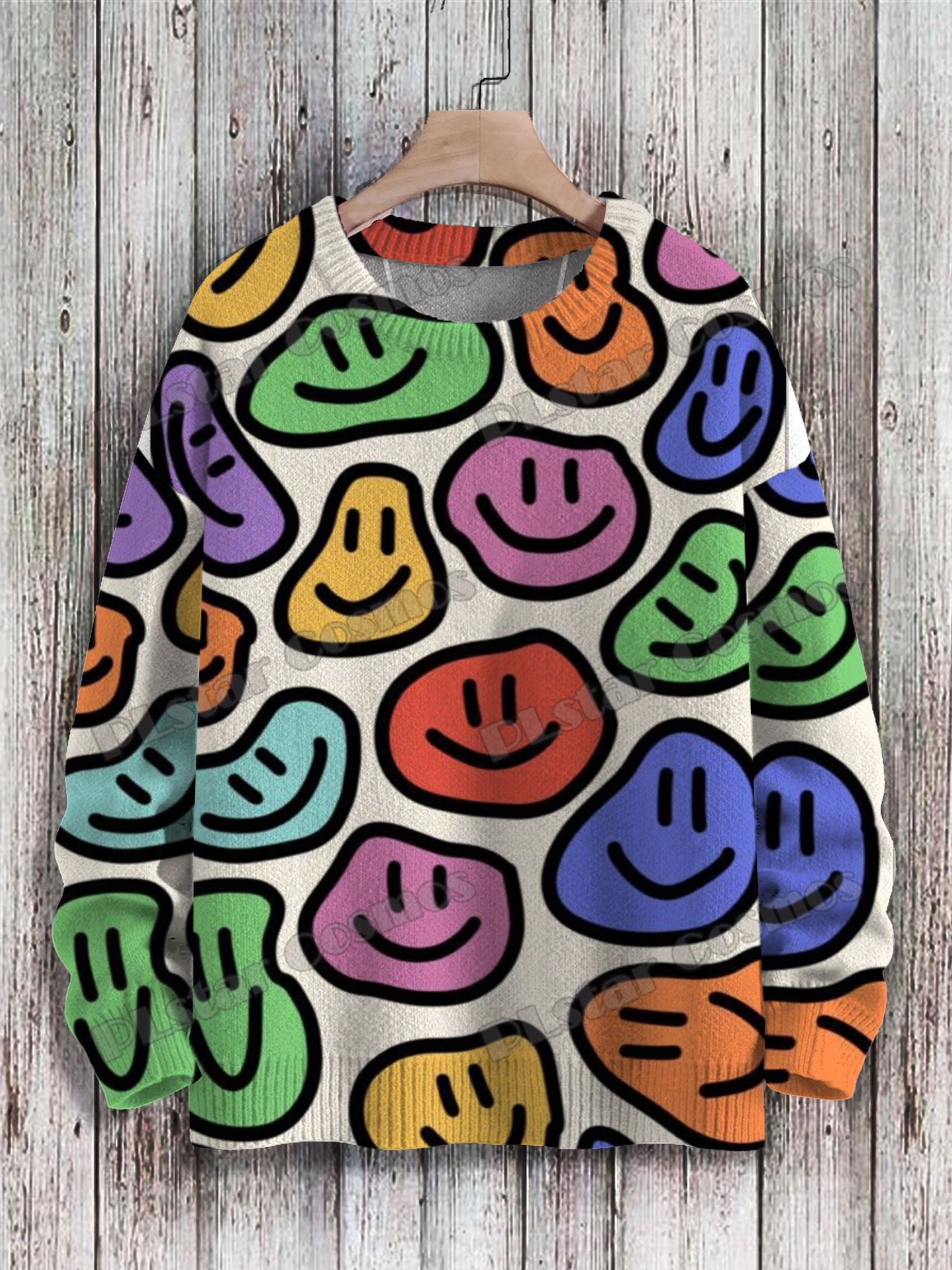 Niedliche Hund Kunst Linie Muster & lustige Nilpferd Kunst 3d gedruckt Männer Strick pullover Winter Unisex lässig Strick pullover Pullover zzm96 – Detail 12