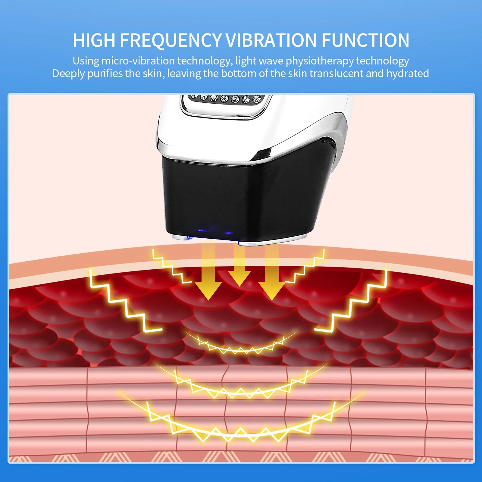 EMS Microcurrent LED Facial Anti-Wrinkle Pulse Beauty Device Neck Lifting Tightening Face Slimming Double Chin Edema Remover