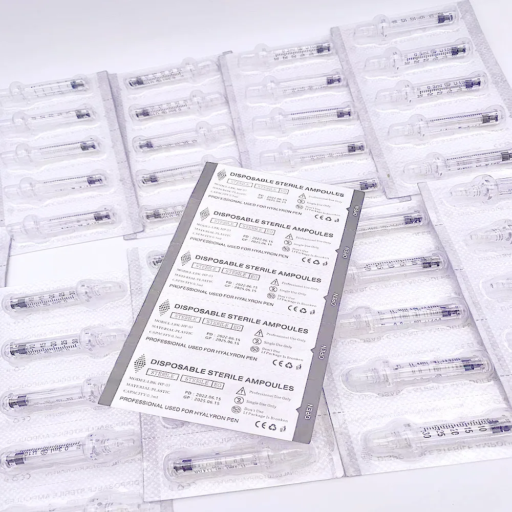 NEW High quality 0.3ML/0.5ML Ampoule Head Cartridge Hyaluron Pen Syringe Needle For Tattoo Hyaluronic Pen Tip High Pressure