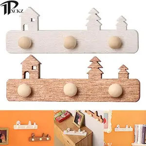 2Pcs Dollhouse Wall Mount Bracket Miniature Wall Mount Hanging Rack Storage Rack Furniture Model Christmas Decoration Toys