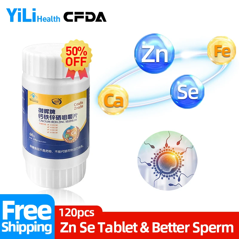 Zinc Selenium Chewable Tablets for Men Booster Sperm Quality Supplement