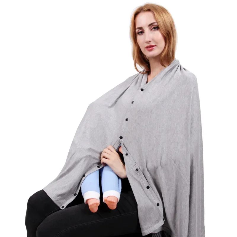Multifunctional Nursing Scarf Breastfeeding Towel Baby Wrap Car Towel Nursing Button Breastfeeding Maternity