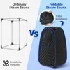 Foldable Steam Sauna, Portable Sauna for Home, Sauna Tent Sauna Box with 2.6L Steamer, Remote Control, Folding Chair, 9 Levels 3
