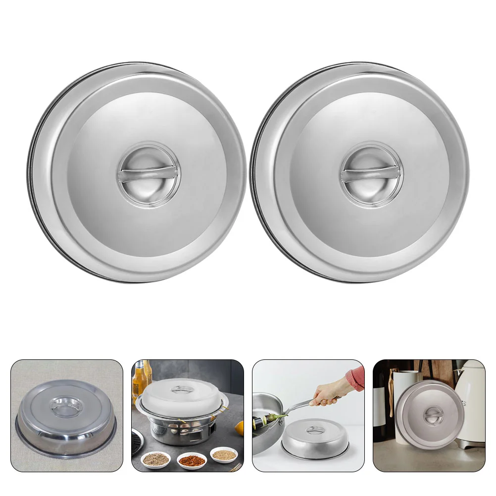 

Stainless Steel Thickened Dust-proof Food Cover Dish Protector Durable Food Cover Steak Cover Kitchen Supplies(24cm)